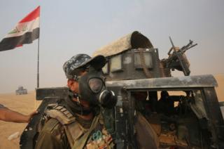 Fuerzas iraquíes en el sur de Mosul, octubre 24, 2015