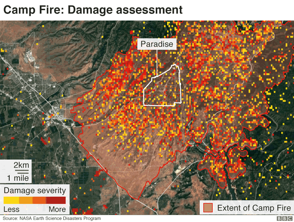 California wildfires: Thanksgiving hope from ashes of Paradise - BBC News