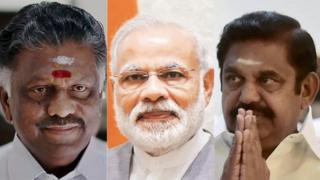 पनीरसेल्वम, नरेंद्र मोदी और पलानीस्वामी