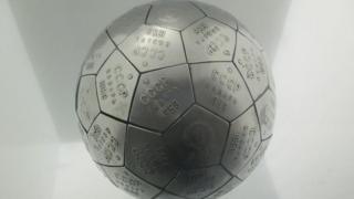 The replica of the Luna 2 sphere given to Eisenhower by Khrushchev