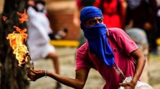 Venezuela'da protestolar