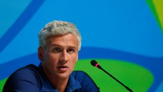 Ryan Lochte durante entrevista coletiva