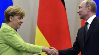 Merkel y Putin