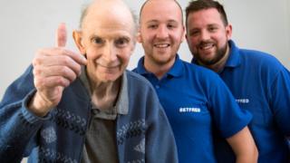 Michael Base, 72, and the two Betfred workers