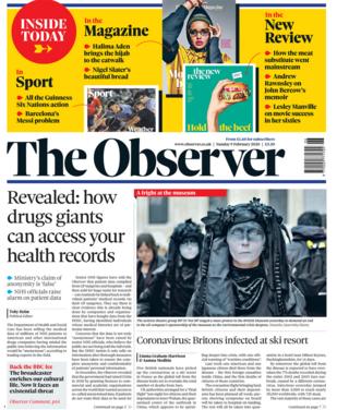 Observer front page