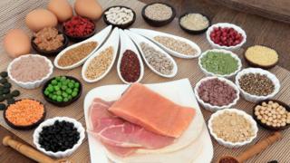 Alimentos con proteínas.