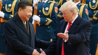 Xi Jinping onyeisiala China na Donald Trump, onyeisiala Amerịka
