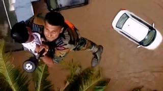 Rescate de un niño en Kerala