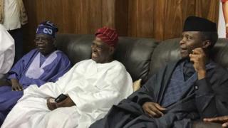 Farfesa Osinbajo da Bola Ahmed Tinubu na cikin wadanda suka yi wa Cif Bisi Akande ta'aziyya