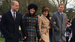 The Duke and Duchess of Cambridge and, Prince Harry and Meghan Markle