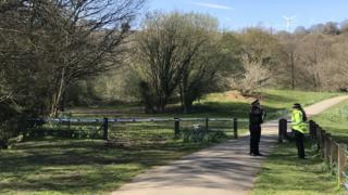 Police at Ystrad Mynach Park