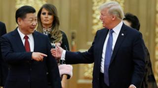 美国总统特朗普和中国国家主席习近平