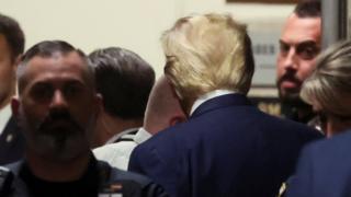 In pictures: Donald Trump inside the courtroom BBC News