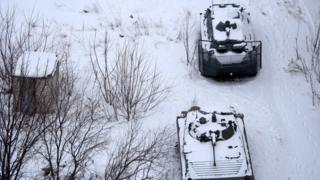 Tanques em Avdiivka