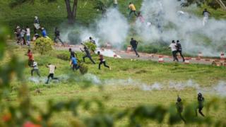 korhogo, manifestation des étudiants, police