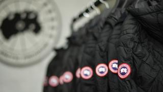 a rack of canada goose coats