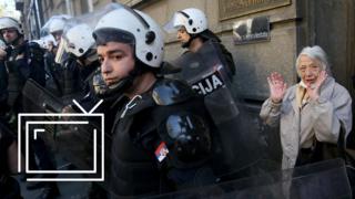 Протесты в Сербии