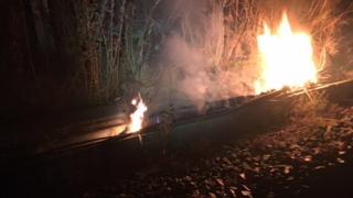 Railway fire
