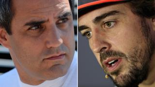 Juan Pablo Montoya y Fernando Alonso