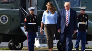 трамп и мелания вылетают