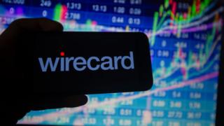 Wirecard logo on a phone