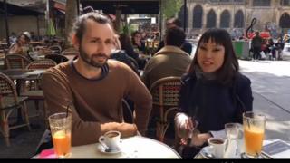 Emmanuel Pannier và Hạnh Ly của BBC Tiếng Việt tại Paris