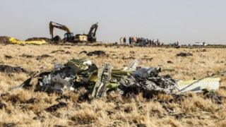 埃塞俄比亞航空公司波音737 MAX 8客機空難現場。