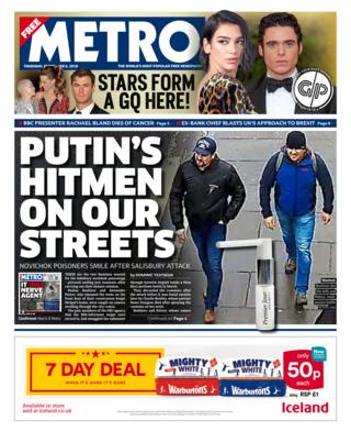 Metro front page - 06/09/18