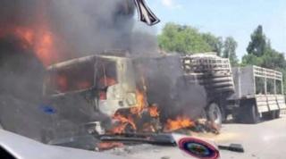 Motocin kamfanin siminiti na Dangote da aka kona a Ethiopia