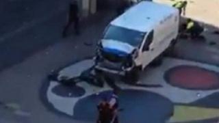 Van on Las Ramblas