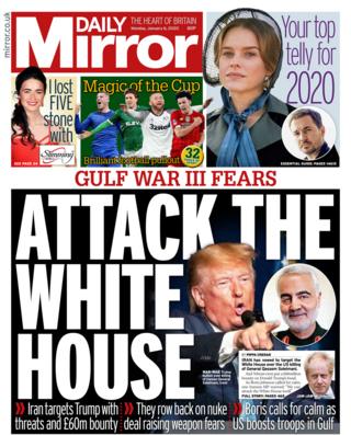 Mirror front page 6 January 2020