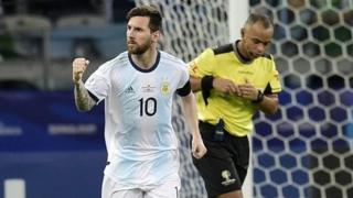 Messi celebra un gol