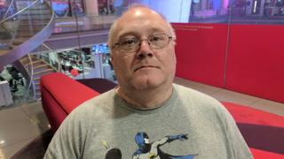 Wayne May (pseudónimo) durante una entrevista en las oficinas de la BBC en Londres.