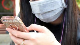 Woman using a smartphone