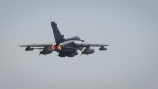 A RAF Tornado in flight