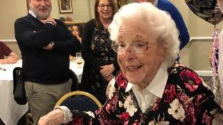 Lilian Ward at her 100th birthday party in November 2019