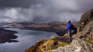 Rain clouds over Ben A'an
