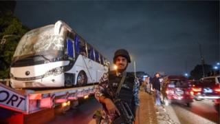 The raids came hours after a tourist bus was hit by a roadside bomb near the Giza pyramids