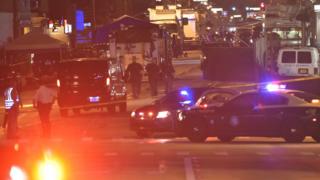Police vehicles at Pulse nightclub