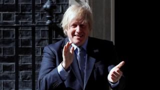Prime Minister Boris Johnson took part in the clap from outside Downing Street