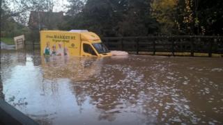 A stranded Morrisons van