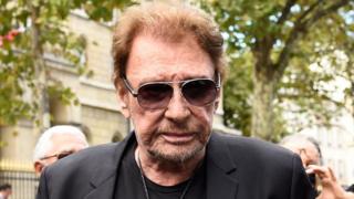 Johnny Hallyday, ici au funérailles de l'actrice Mireille Darc en septembre 2017 à Paris.