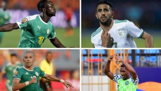 Sadio Mane, Riyad Mahrez, Sofiane Feghouli and Odion Ighalo