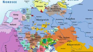 Карта Германии в 1806 году