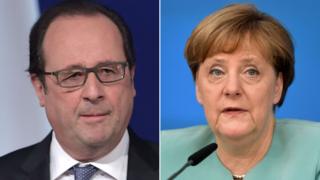 オランド仏大統領(写真左)とメルケル独首相