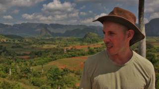   Ariel Urquiola on his farm 