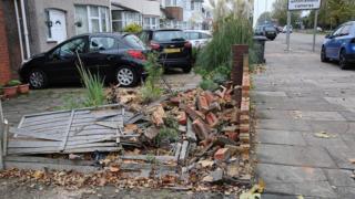 Broken wall