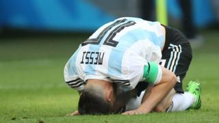 Lionel Messi en la Copa del Mundo de Rusia 2018.