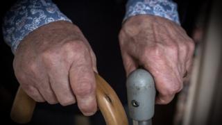 Older person's hands
