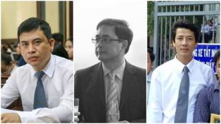 Ba luật sư, từ trái qua, Trần Thu Nam, Lê Công Định và Võ An Đôn bình luận về Ngày Truyền thống Luật sư Việt Nam